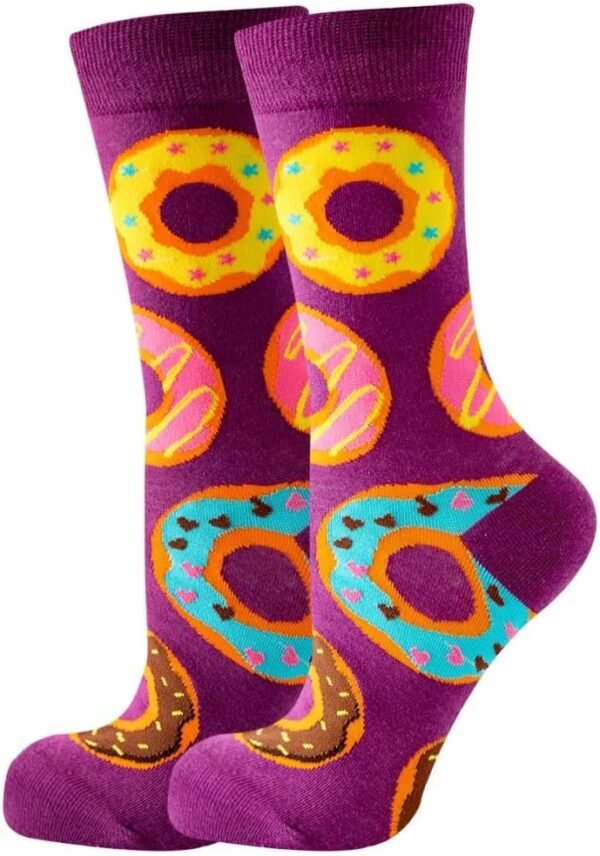 614D_2AfTKL._AC_SL1000 Fun Colorful Socks Patterned Funky Happy Women Crew Cute Sock Combed Cotton Stockings