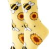61VNGkdzQ4L._AC_SL1000 Fun Colorful Socks Patterned Funky Happy Women Crew Cute Sock Combed Cotton Stockings