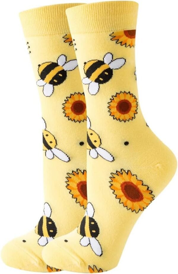 61VNGkdzQ4L._AC_SL1000 Fun Colorful Socks Patterned Funky Happy Women Crew Cute Sock Combed Cotton Stockings