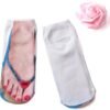 61mVDJp7xCL._AC_SL1000 3D Manicure Print Socks Funny Flip Flop Socks 3D Pattern Socks Sandal Socks Low Cut Ankle Silly Socks- A Gag Gift