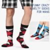 714tYRvm7OL._AC_SL1500 Funny Mens Colorful Dress Socks Crazy Design Argyle Striped Funky Pattern Cotton Socks for Men Gfits