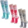 Ski Socks Kids Boys Winter Warm Snowboarding Socks for Boys Girls Thick Thermal Skating Socks 3 Pack