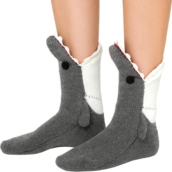 Animal Socks Shark Socks Biting Leg Women Men, Knit Cute Floor Crazy Funny Warm