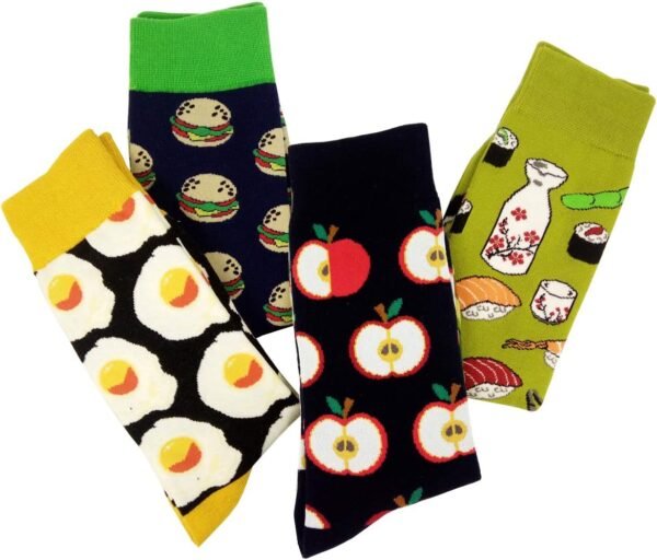 Mens Funny Pattern Dress Socks Crazy Design Cotton Socks Novelty Gifts for Men