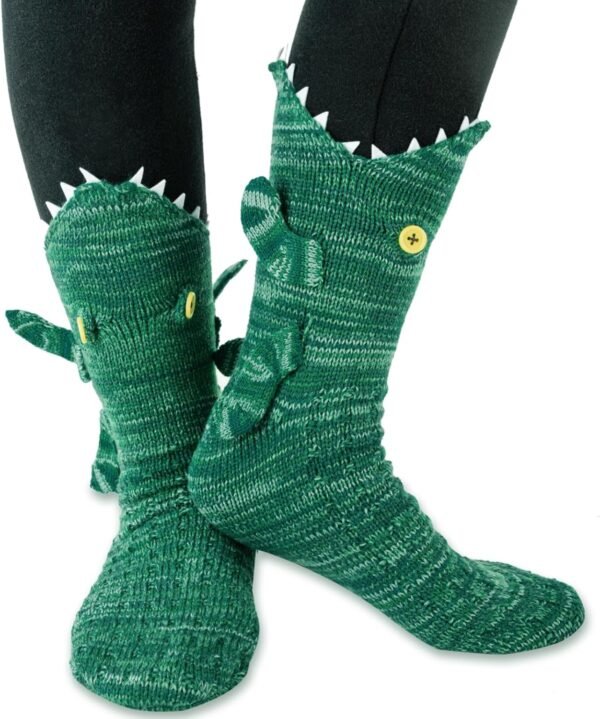 Animal Socks Knit Shark T-Rex Dinosaur Alligator Croc Sock for Christmas Gifts