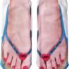71Vyi_5j43L._AC_SL1016 3D Manicure Print Socks Funny Flip Flop Socks 3D Pattern Socks Sandal Socks Low Cut Ankle Silly Socks- A Gag Gift