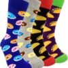 Mens Funny Pattern Dress Socks Crazy Design Cotton Socks Novelty Gifts for Men