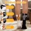 2 Pairs Cute Cat Socks with Balls, Novelty Funny Animal Crew Cats Sock Personalized Fun Hilarious Cotton Cat Socks for Women Men Cats Lovers Gift