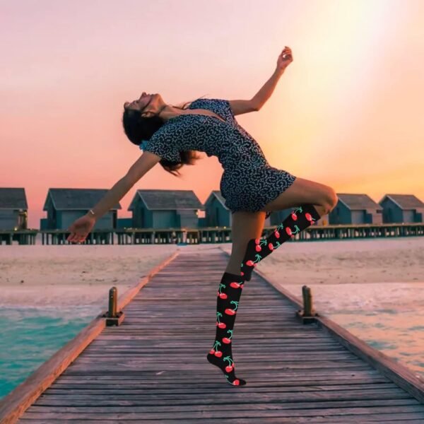 Socks for Women Knee High Socks for Running Nurses Pregnant Women Work Support Travel Flight Sports