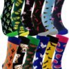 71t5EK_p6sL._AC_SL1200 Mens Funny Pattern Dress Socks Crazy Design Cotton Socks Novelty Gifts for Men
