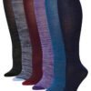 Tipi Toe Women’s Knee High Socks 6 Pack – Colorful Funky Patterned Long Socks, Soft & Comfortable Everyday Wear