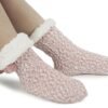 Women Non Slip Winter Thick Slipper Socks with Grippers Warm Fuzzy Socks Christmas Gifts