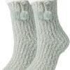 Women Non Slip Winter Thick Slipper Socks with Grippers Warm Fuzzy Socks Christmas Gifts