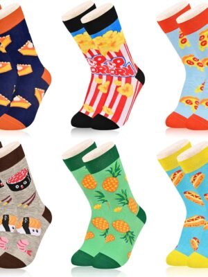 Kids Boys Girls Novelty Crew Socks, Funny Colorful Toddler Calf Socks for 2-18 Years Old