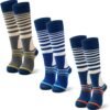 Ski Socks Kids Boys Winter Warm Snowboarding Socks for Boys Girls Thick Thermal Skating Socks 3 Pack