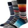 81N5Q9JXS_L._AC_SL1500 Men's Socks, Striped Pattern Crew Socks, Christmas Colorful-Funky-Funny Socks 3/6 Pairs