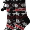 Women Non Slip Winter Thick Slipper Socks with Grippers Warm Fuzzy Socks Christmas Gifts