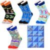 Kids Boys Girls Novelty Crew Socks, Funny Colorful Toddler Calf Socks for 2-18 Years Old