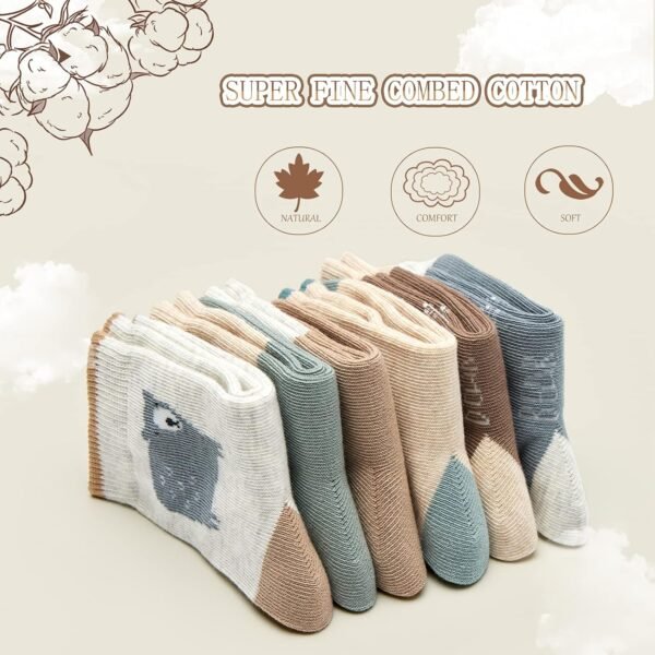 81Y6PmUgwiL._AC_SL1500 Boys Cotton Crew Socks Kids Seamless Toe Socks Colorful Quarter Socks 6 Pack