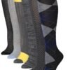 Tipi Toe Women’s Knee High Socks 6 Pack – Colorful Funky Patterned Long Socks, Soft & Comfortable Everyday Wear