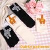 2 Pairs Cute Cat Socks with Balls, Novelty Funny Animal Crew Cats Sock Personalized Fun Hilarious Cotton Cat Socks for Women Men Cats Lovers Gift