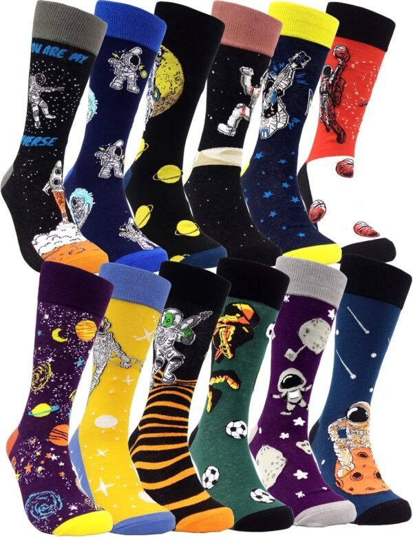 81lWoZsv-tL._AC_SL1500 Mens Funny Pattern Dress Socks Crazy Design Cotton Socks Novelty Gifts for Men