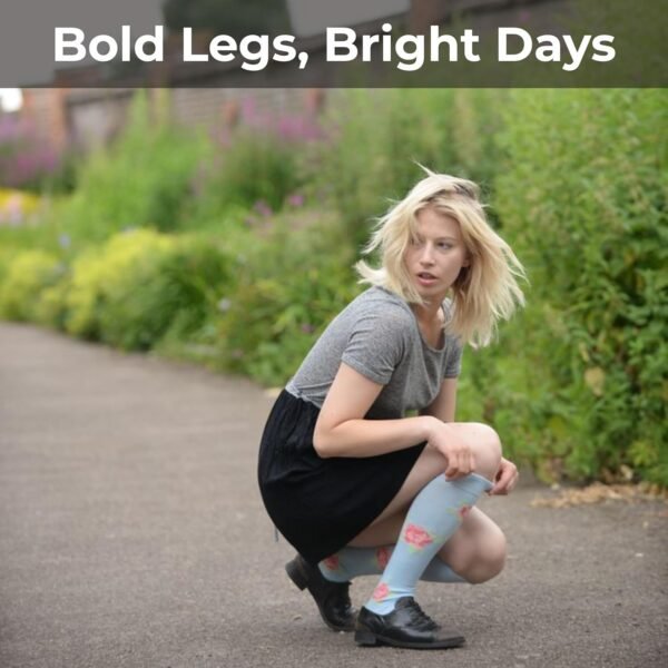 Tipi Toe Women’s Knee High Socks 6 Pack – Colorful Funky Patterned Long Socks, Soft & Comfortable Everyday Wear