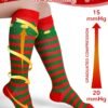 10 Pairs Funny Christmas Compression Socks for Women Men Holiday Gift for Nurses Running Travel Pregnancy