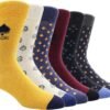 81qSjSxdsqL._AC_SL1500 Mens Fun Dress Socks, Pattern Funny Casual Socks Pack, Colorful Striped Cotton Novelty Socks Size 10-13