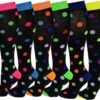 6 Pairs Women's Fancy Design Multi Colorful Patterned Knee High Socks