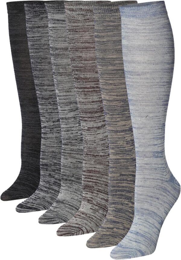 Tipi Toe Women’s Knee High Socks 6 Pack – Colorful Funky Patterned Long Socks, Soft & Comfortable Everyday Wear
