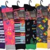 6 Pairs Women's Fancy Design Multi Colorful Patterned Knee High Socks