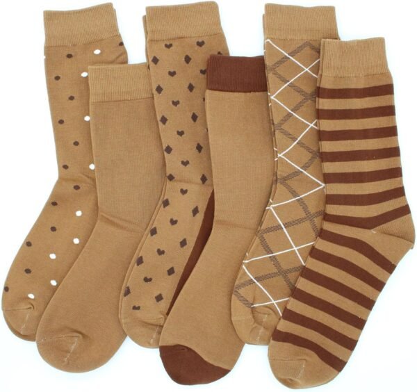 91zmkjhb1GL._AC_SL1500 Mens Fun Dress Socks, Pattern Funny Casual Socks Pack, Colorful Striped Cotton Novelty Socks Size 10-13